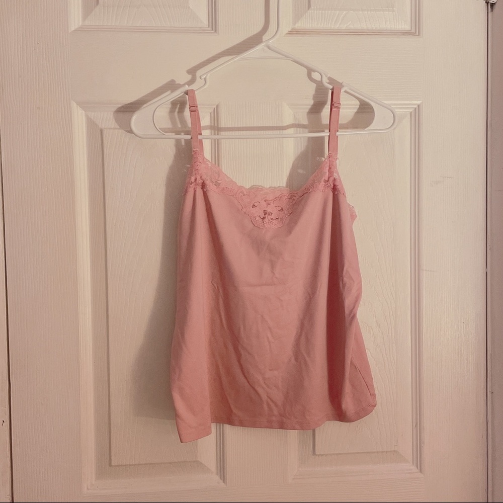 dressbarn pink lace tank top cami
